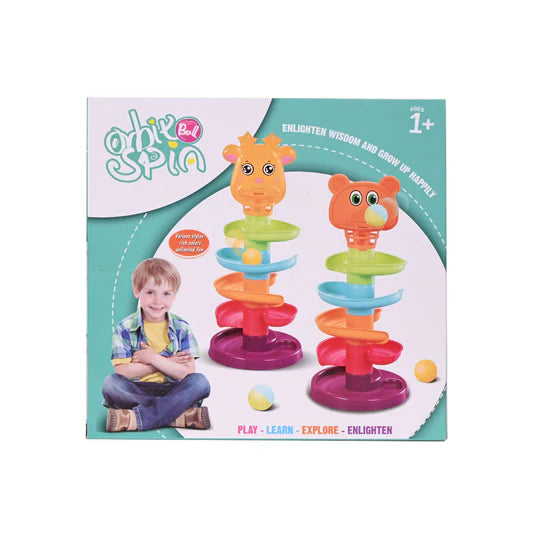 RolliBear Ball Tower – Toddler Ball Drop Toy for 1+ Year | 5 Balls