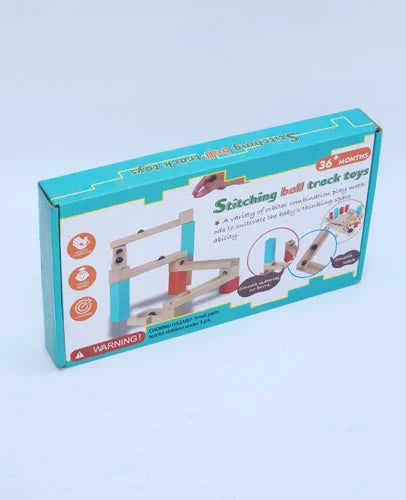 Stitching Ball Track Toys – Wooden Marble Run Toy Set for Kids