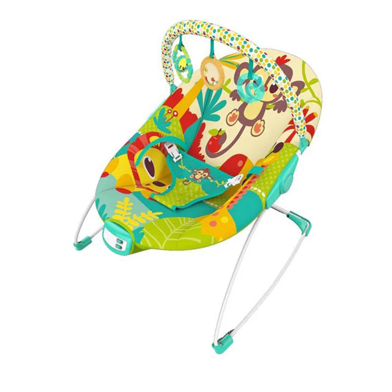 Colorful Baby Bouncer with Toy Bar – Soft & Secure
