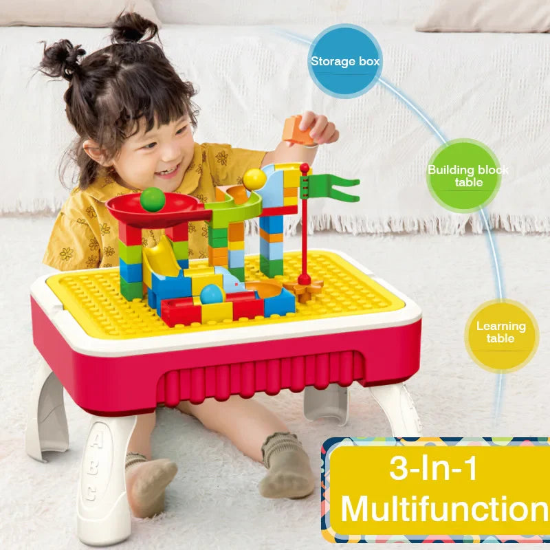 Blocks Creative Table Building Blocks Table 64 Pcs