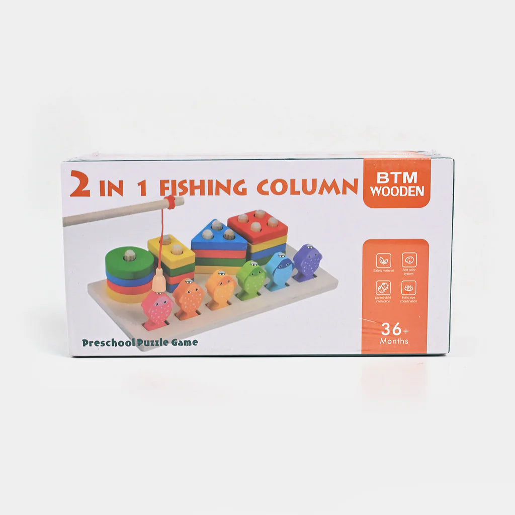 Wooden Shape Sorter Stacking Toy - Educational Magnetic Learning Toy