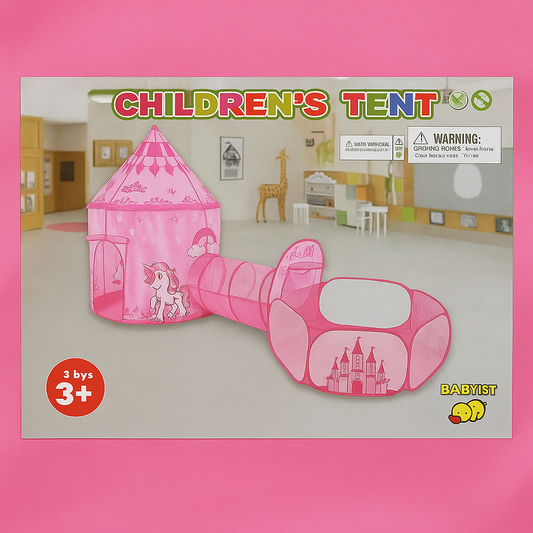 3PC Princess Play Tent, Tunnel & Pool for Girls Toddlers Playhouse Balls are Not Include.