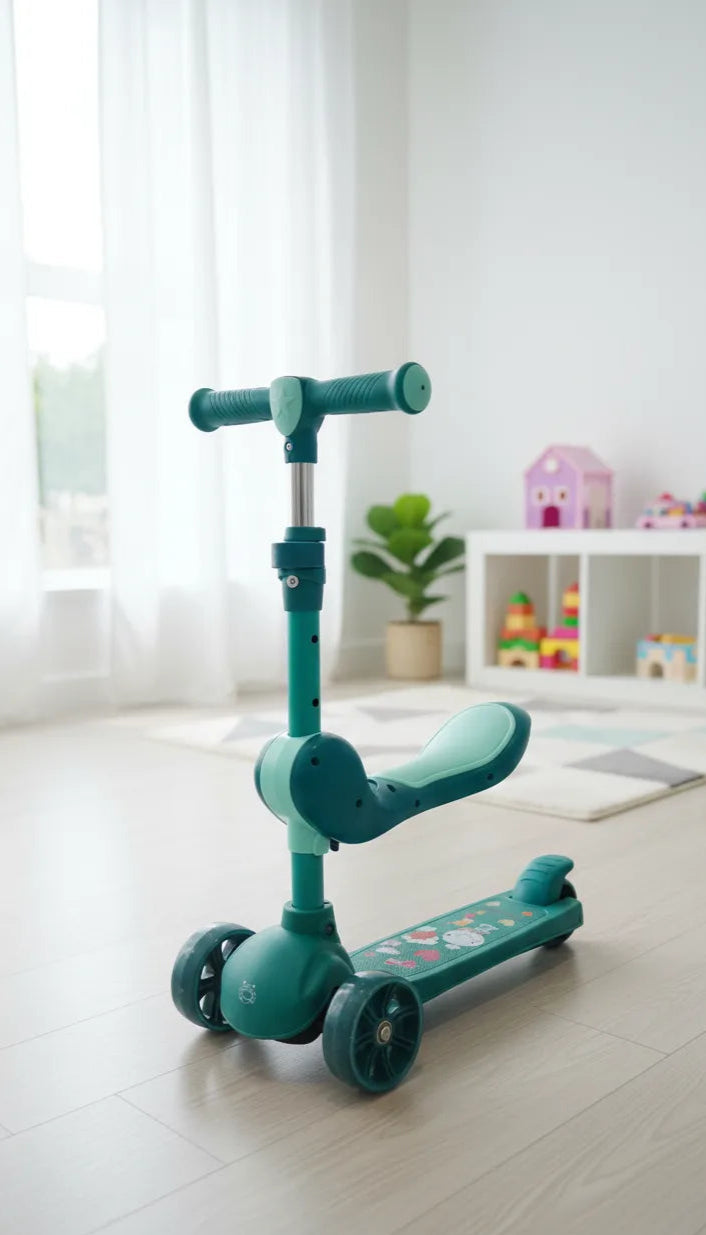 Adjustable Kids Scooty  – Multi-Color 3-Wheel Ride