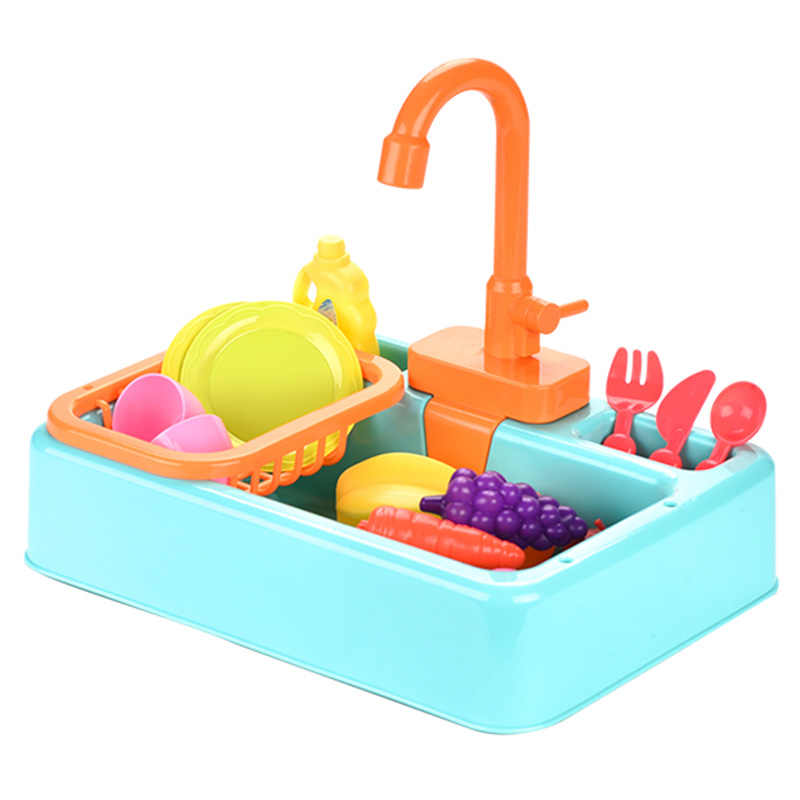 Wash Basin Kitchen Sink Toy With Accessories For Kids