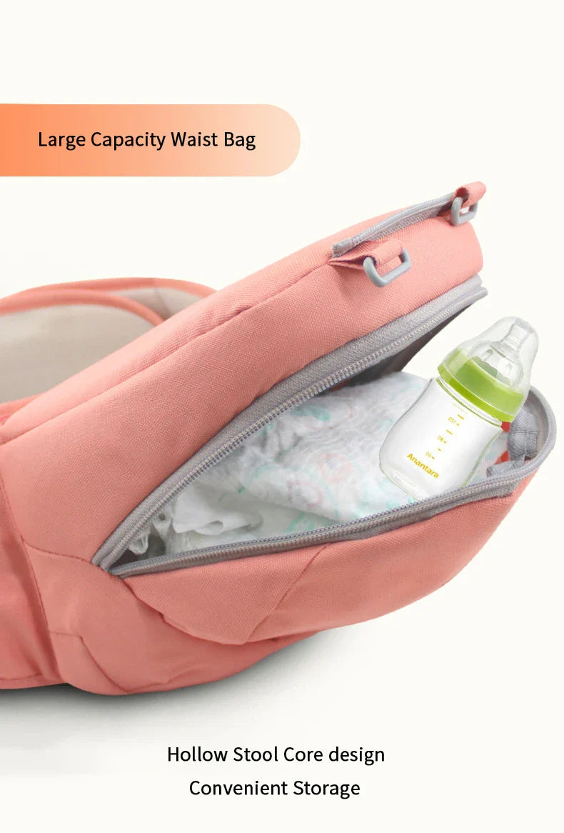 EasyWear 3-in-1 Baby Carrier with Detachable Hip Seat | Ergonomic & Comfortable | Pink Colors