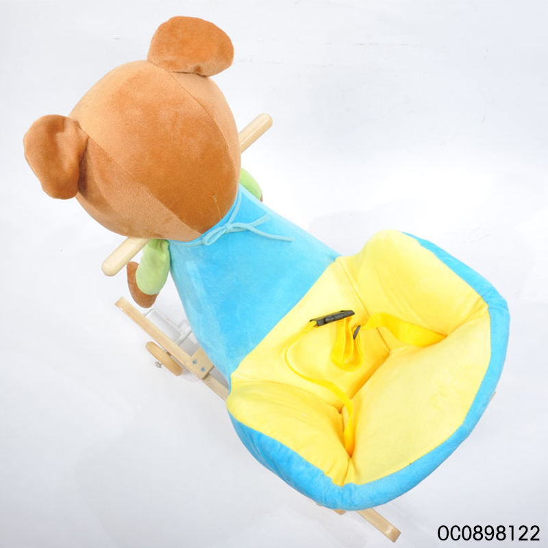 2-in-1 Plush Animal Rocking Chair with Wheels – Character Designs