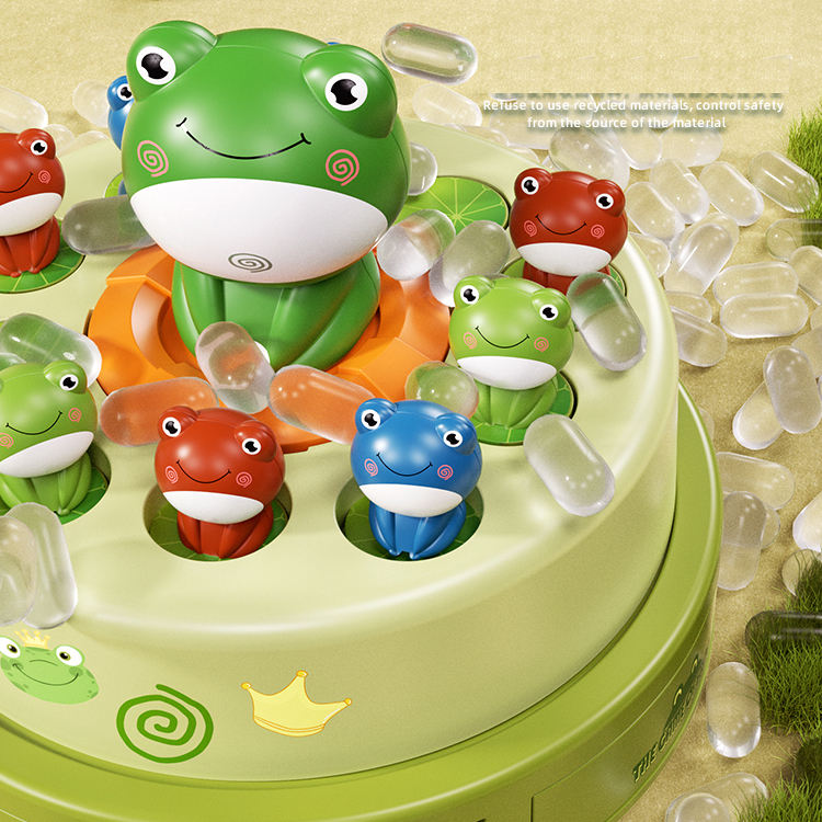 Frog Bouncing Toy with Music & Net – Interactive Catch Game for Kids