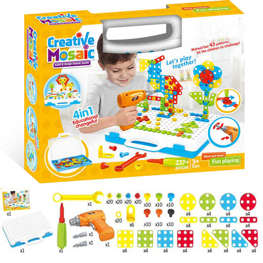 4-in-1 Creative Double-Sided Mosaic Puzzle Box - Magic Plate