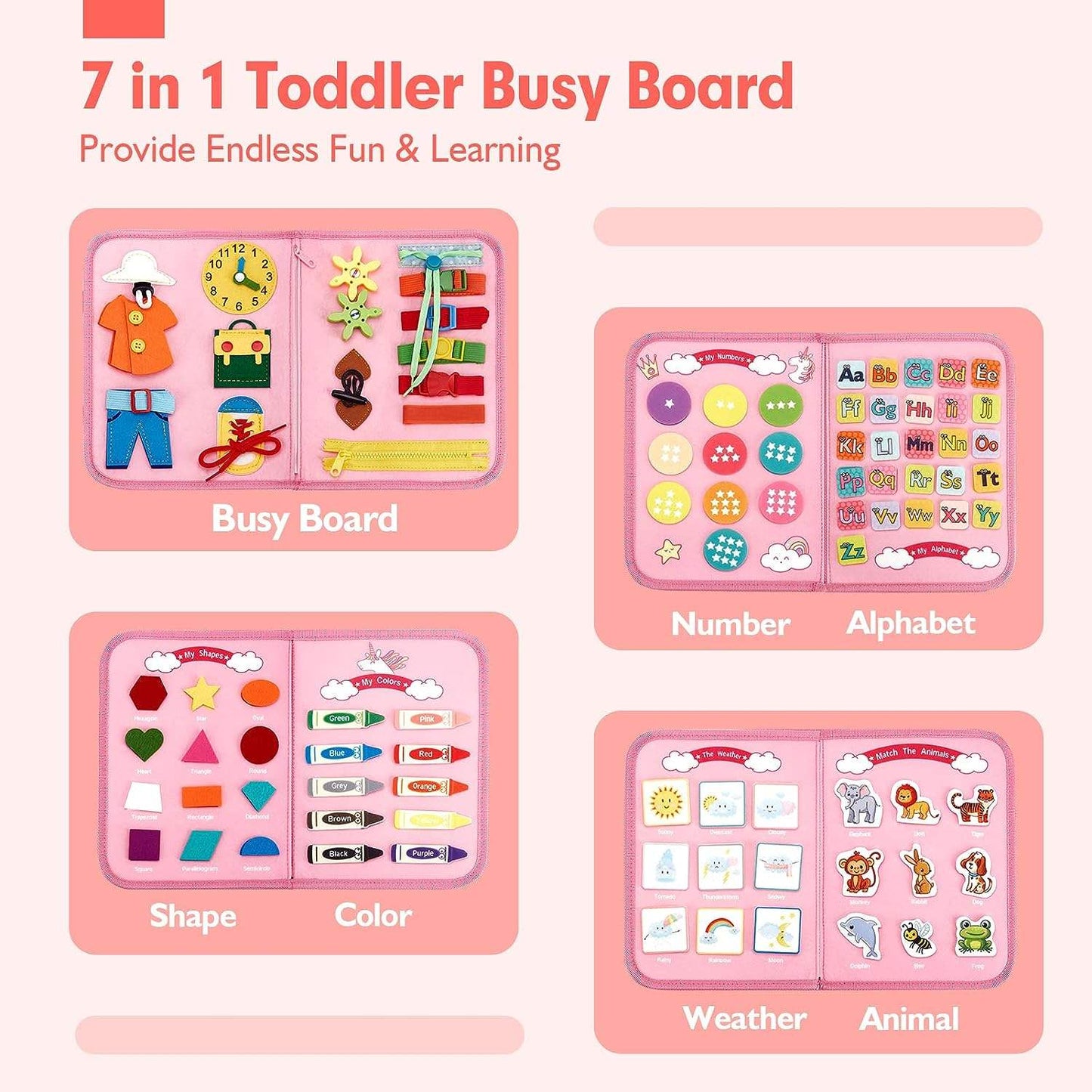 Busy Book - Activity for Kids (8 Pages)/ (10Pages)