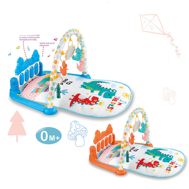 Baby Play with Music, Hanging Toys, and Colorful Dinosaur Design for Infant Development