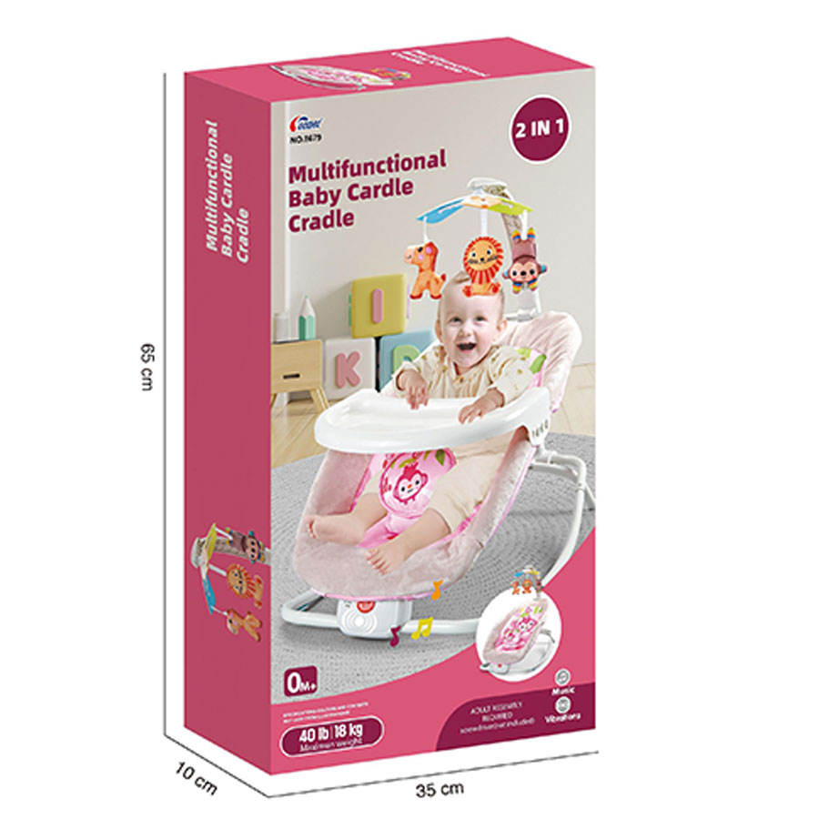 2-in-1 Baby Rocker & Feeding Chair with Toy Bar – Comfortable, Musical & Convertible Design