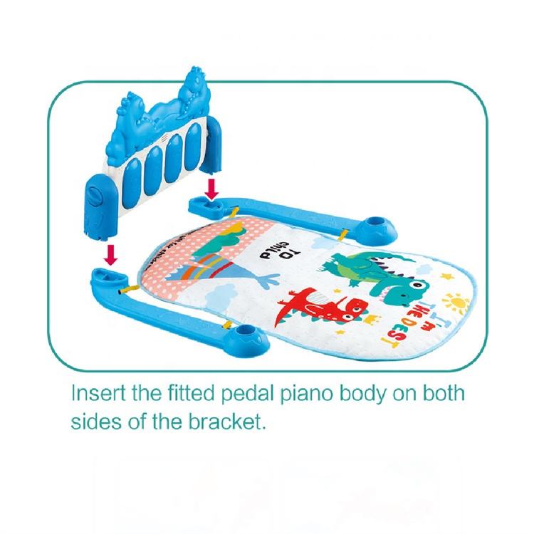 Baby Play with Music, Hanging Toys, and Colorful Dinosaur Design for Infant Development