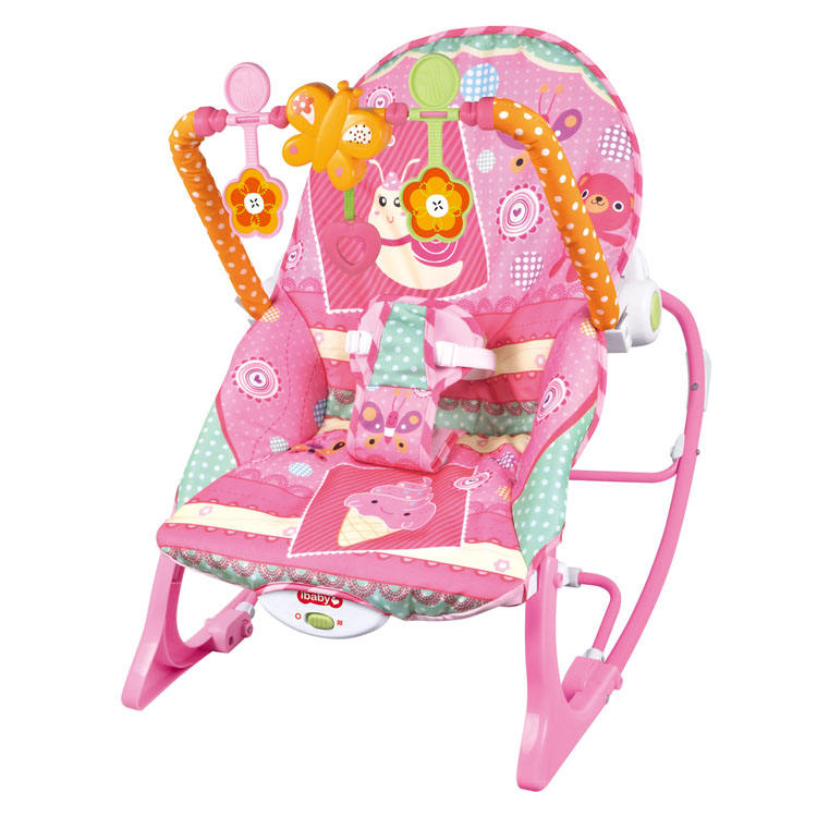 Infant to Toddler Rocker pink Animal Pattern Electric Musical Bouncer Baby Swing