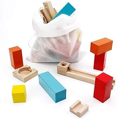 Stitching Ball Track Toys – Wooden Marble Run Toy Set for Kids