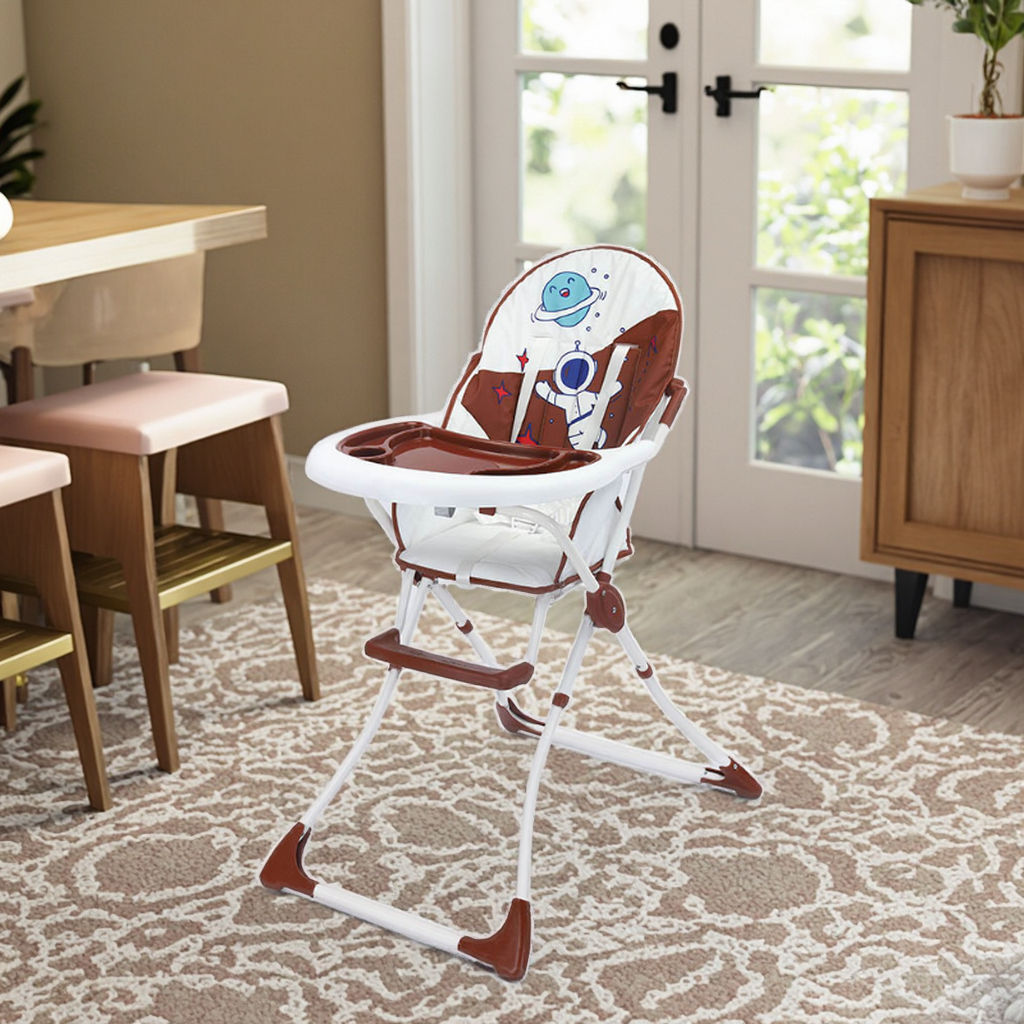 Baby Feeding High Chair – Foldable with Tray & Footrest | Space Astronaut Design