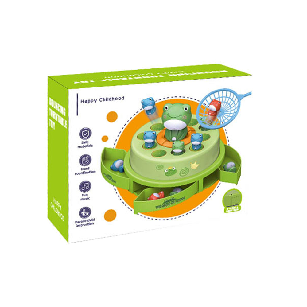 Frog Bouncing Toy with Music & Net – Interactive Catch Game for Kids