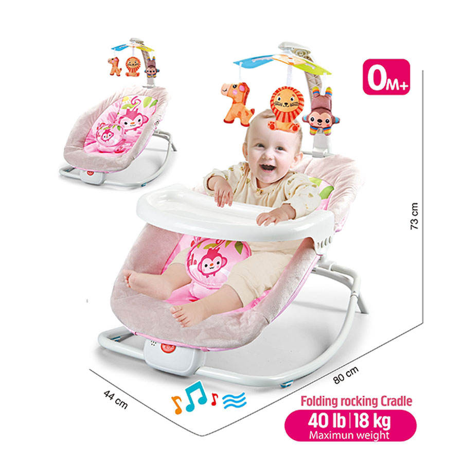 2-in-1 Baby Rocker & Feeding Chair with Toy Bar – Comfortable, Musical & Convertible Design
