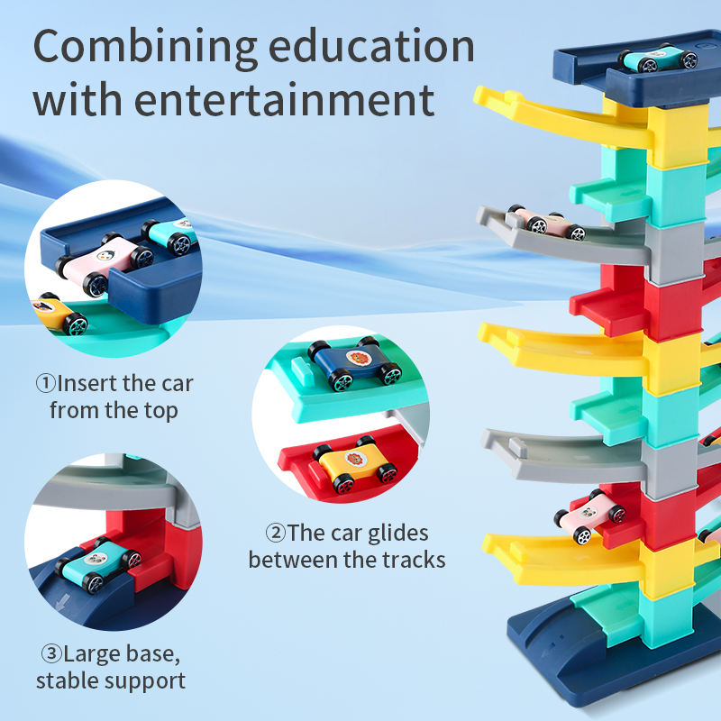 DIY Rolling Track Tower 56 Pcs Assembly Set