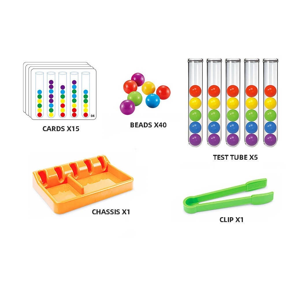 Beads Matching & Stacking Game Educational Skill Toy