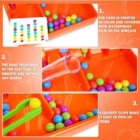 Beads Matching & Stacking Game Educational Skill Toy