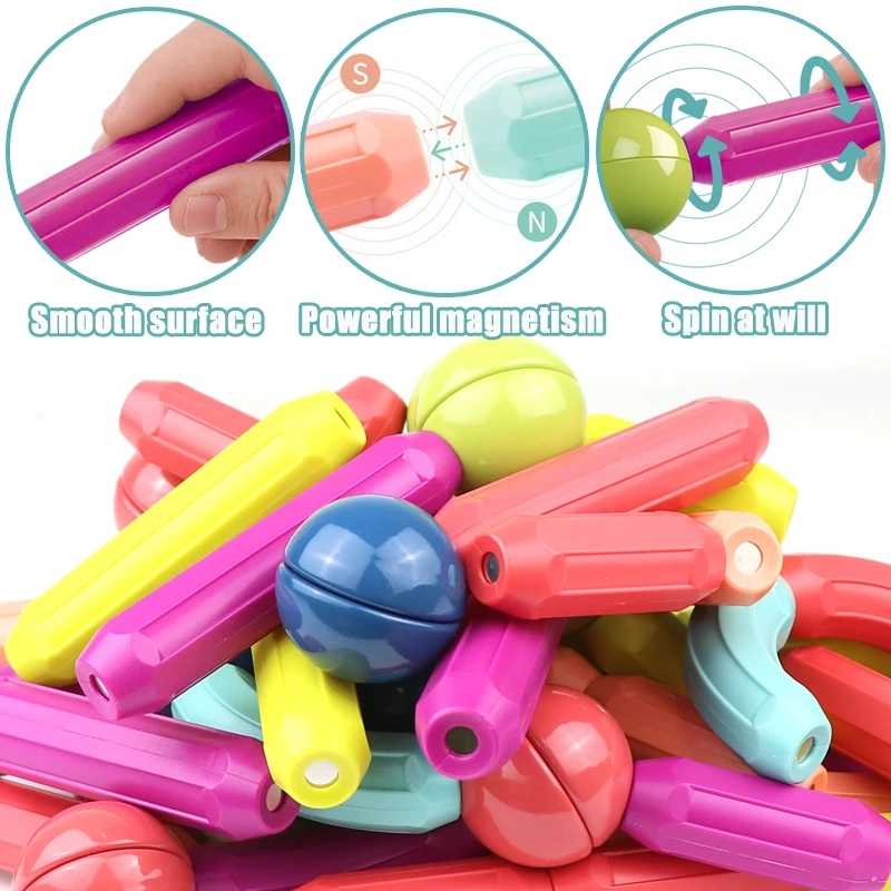 Magnet Stick & Link 64 Pcs Building Set