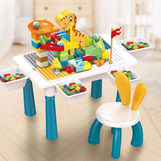 Multi Function Building Block Table 6-in-1 with 104Pcs