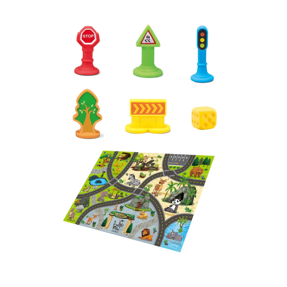 World Trip – Sliding Car Adventure with Play Mat with 3 cars