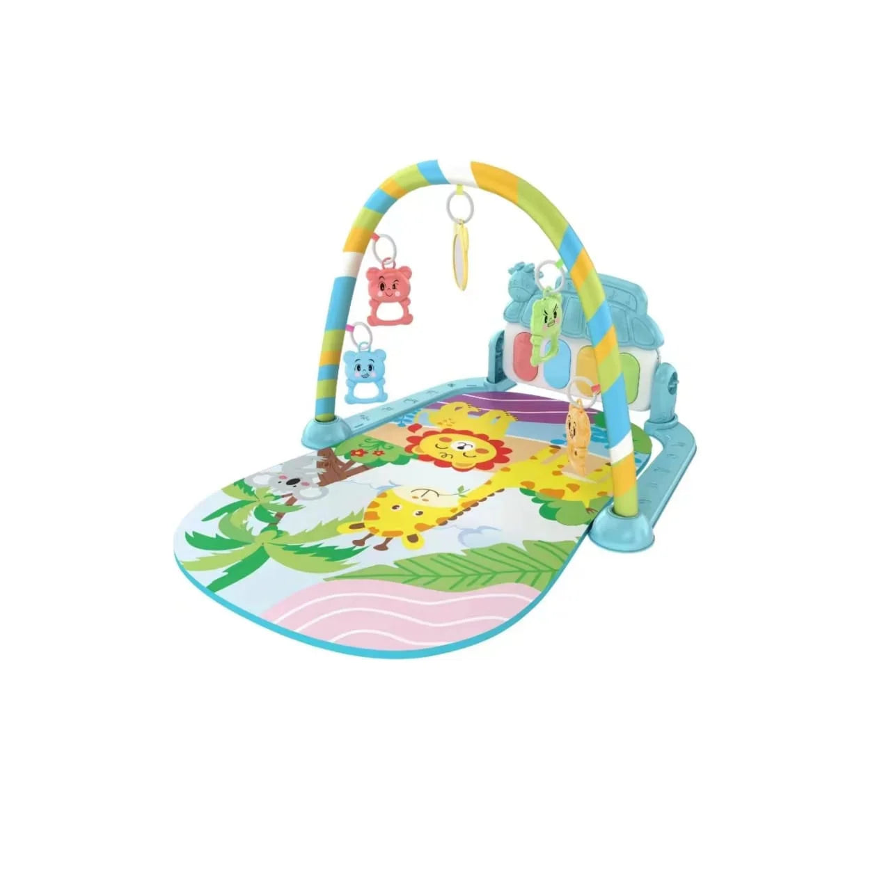 Children’s Pedal Piano Gym Mat – Baby Play Mat with Hanging Toys and Musical Keyboard