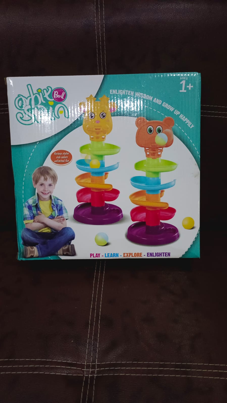 RolliBear Ball Tower – Toddler Ball Drop Toy for 1+ Year | 5 Balls