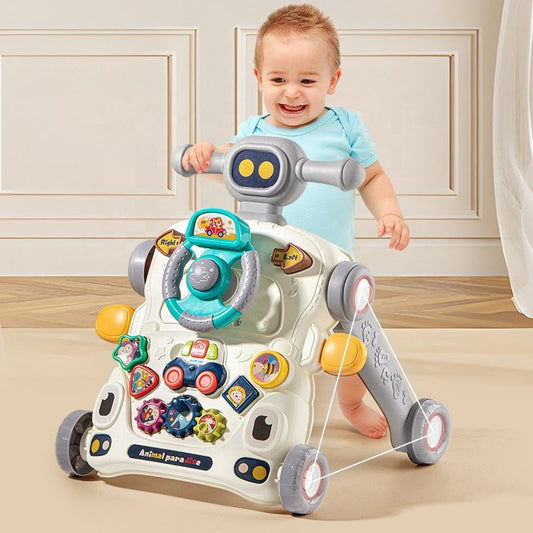 3-in-1 Multifunctional Baby Walker & Activity Center – Musical Steering Toy with Lights & Gears