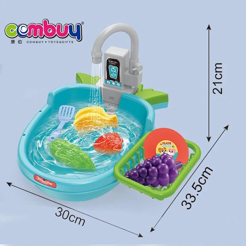 Kitchen Sink Toy 15 Pcs Set – Simulated Dishwashing with Real Water & Accessories (3+ Years)