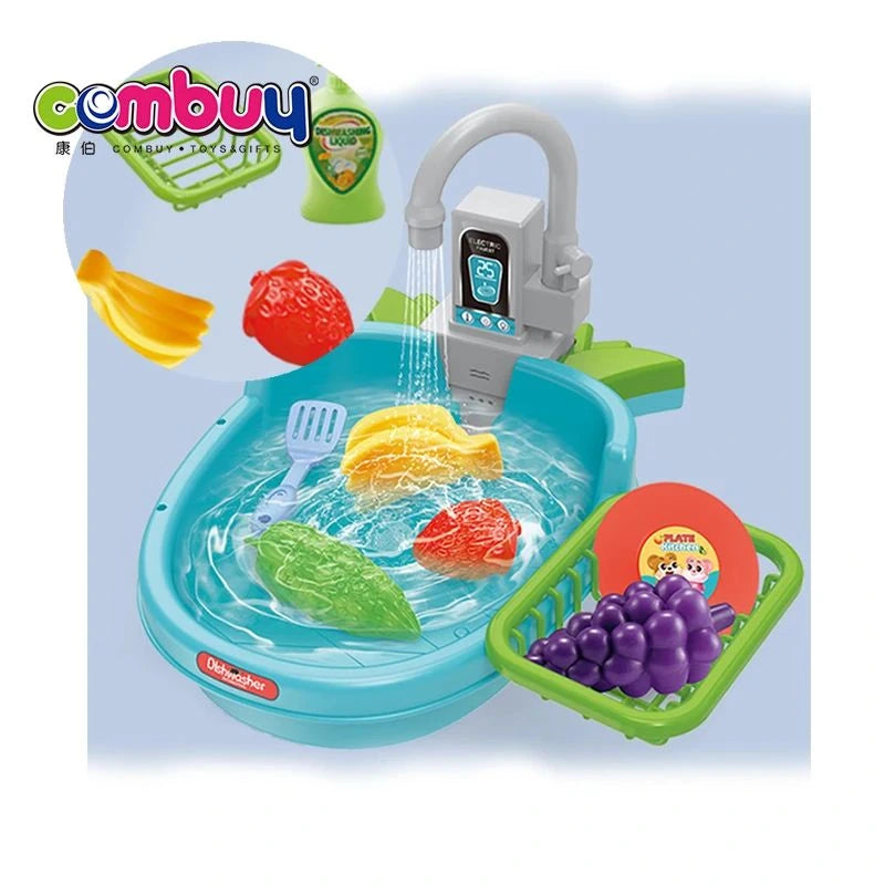 Kitchen Sink Toy 15 Pcs Set – Simulated Dishwashing with Real Water & Accessories (3+ Years)