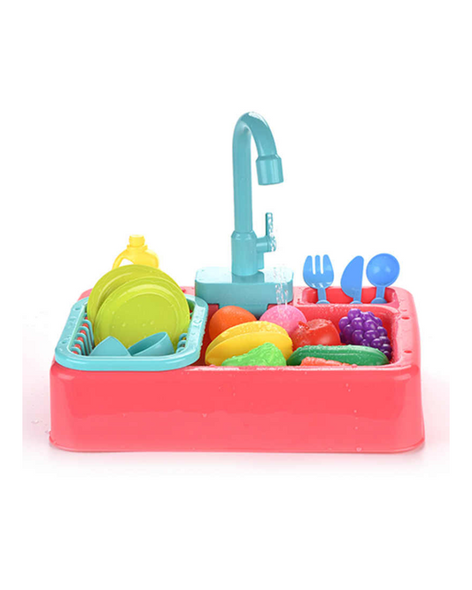 Wash Basin Kitchen Sink Toy With Accessories For Kids