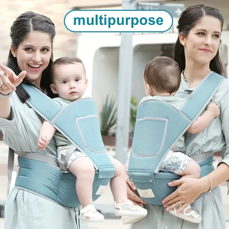 Baby Carrier with Detachable Hip Seat – & Breathable Design | Newborn to Toddler Support
