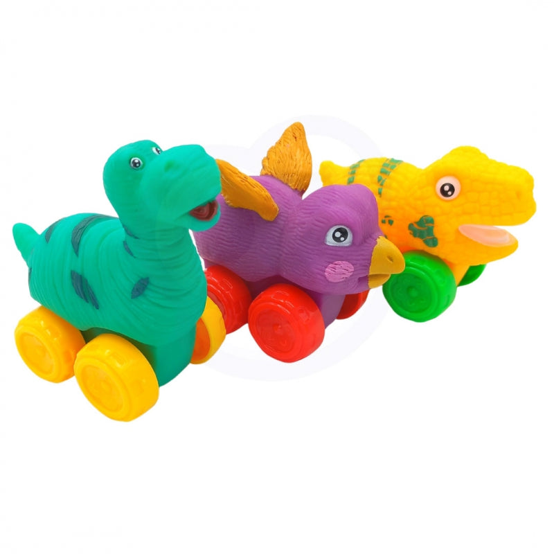 Colorful Dinosaur Toy Sliding Cars with Mat
