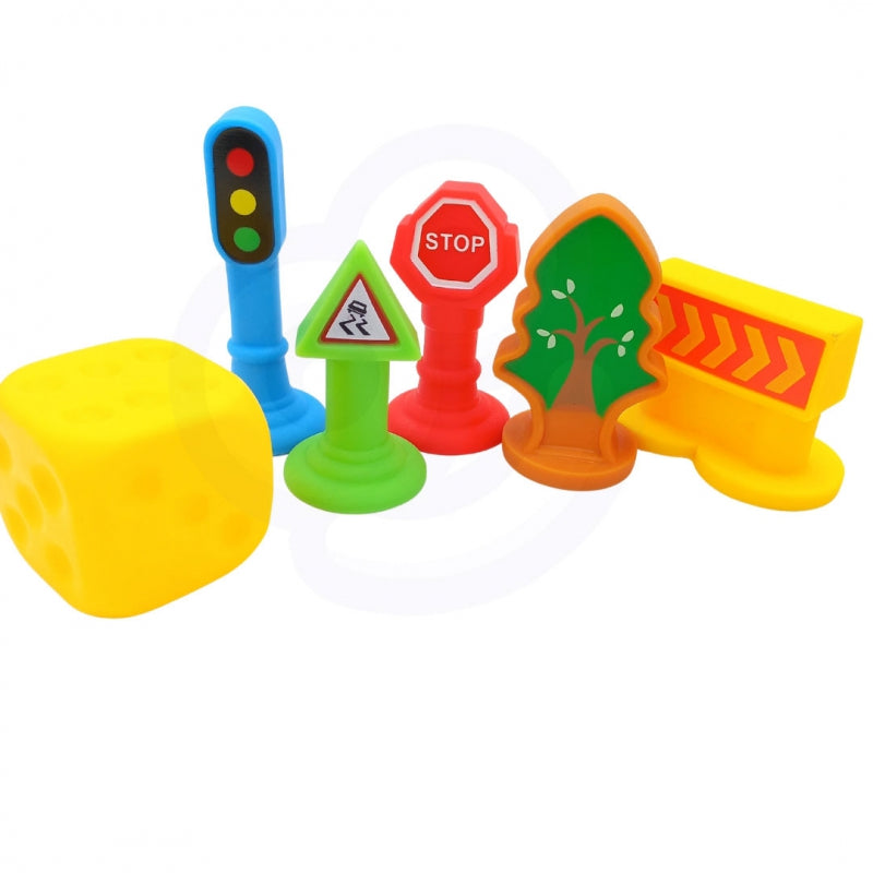 Colorful Dinosaur Toy Sliding Cars with Mat