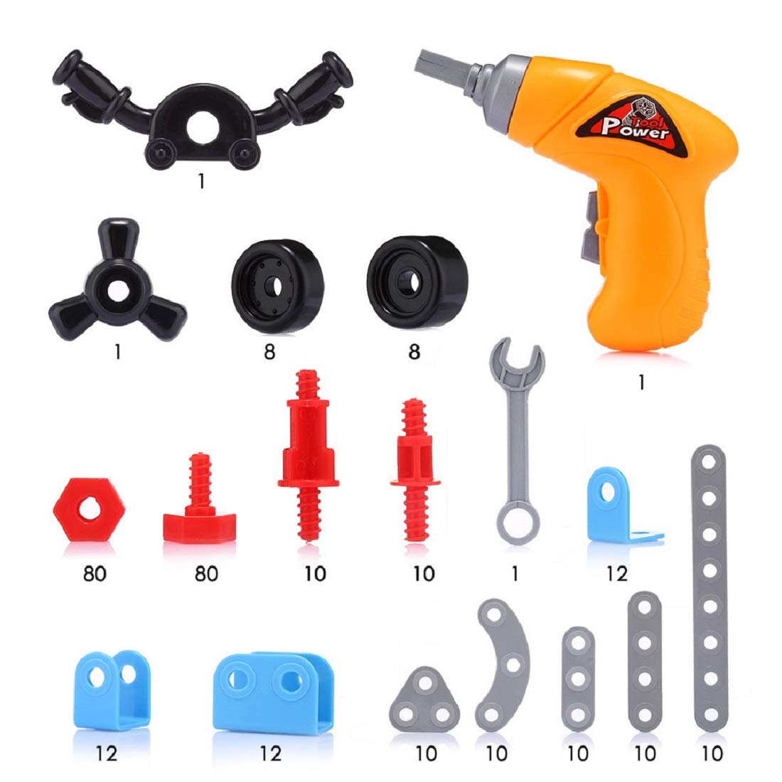 Junior Block 10-in-1 Construction Building Set with Electric Drill – 286 PCS (Ages 6+)