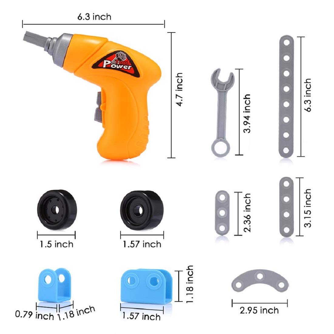 Junior Block 10-in-1 Construction Building Set with Electric Drill – 286 PCS (Ages 6+)