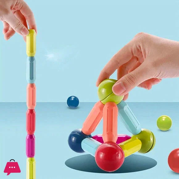 96-Piece Magnetic Building Block Set – STEM Construction Toy for Kids (Rainbow Colors)