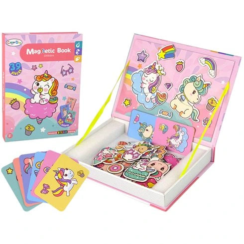 Magnetic Book | Piece Magnetic Puzzle Toy for Kids | Alphabets & Unicorn