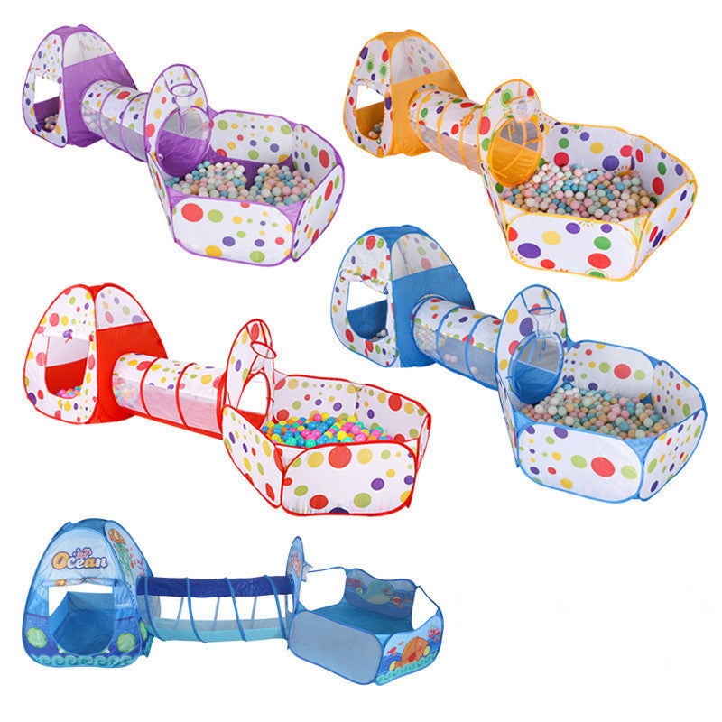 3-in-1 Kids Play Tent with Tunnel & Ball Pit – Pop-Up Indoor/Outdoor Adventure Set