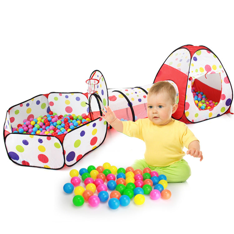 3-in-1 Kids Play Tent with Tunnel & Ball Pit – Pop-Up Indoor/Outdoor Adventure Set
