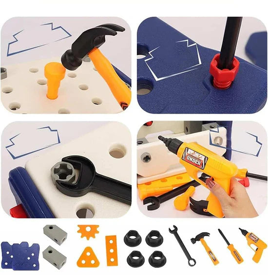 Multi Function DIY Tool Table Little Engineer Pretend Play Kit