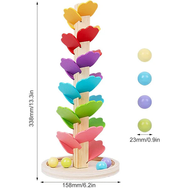 Colorful Rolling Ball Tree Ball Toy (Wooden)