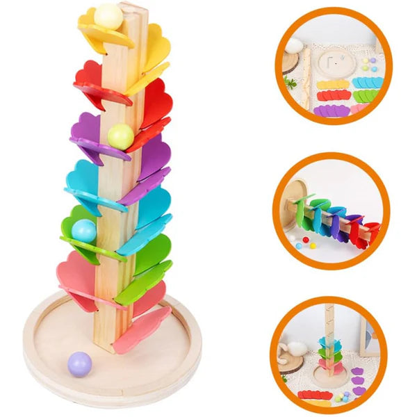 Colorful Rolling Ball Tree Ball Toy (Wooden)