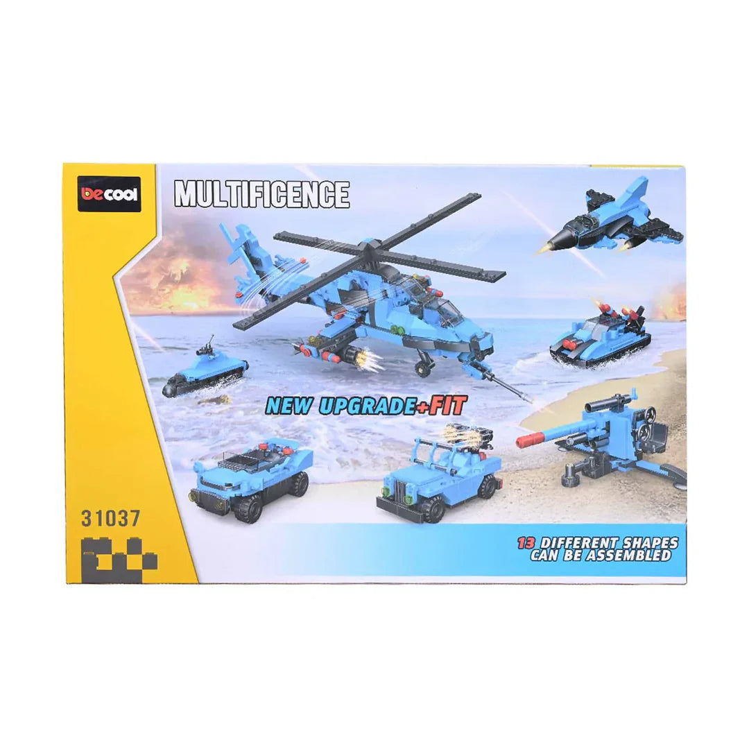 Military Helicopter Building Block Set – 727+ PCS, 13-in-1 Model Kit