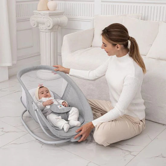4-in-1 Baby Rocker, Bouncer, Recliner & Sleeper – Complete Comfort & Care for Newborns