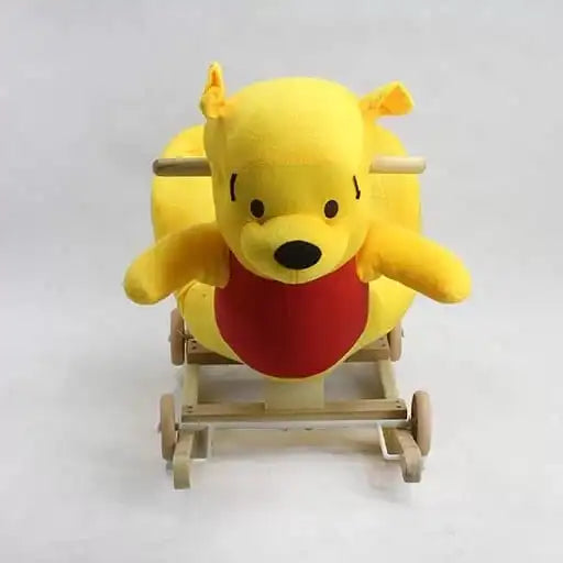 2-in-1 Plush Animal Rocking Chair with Wheels – Pooh Bear (Only For Karachi Customers)