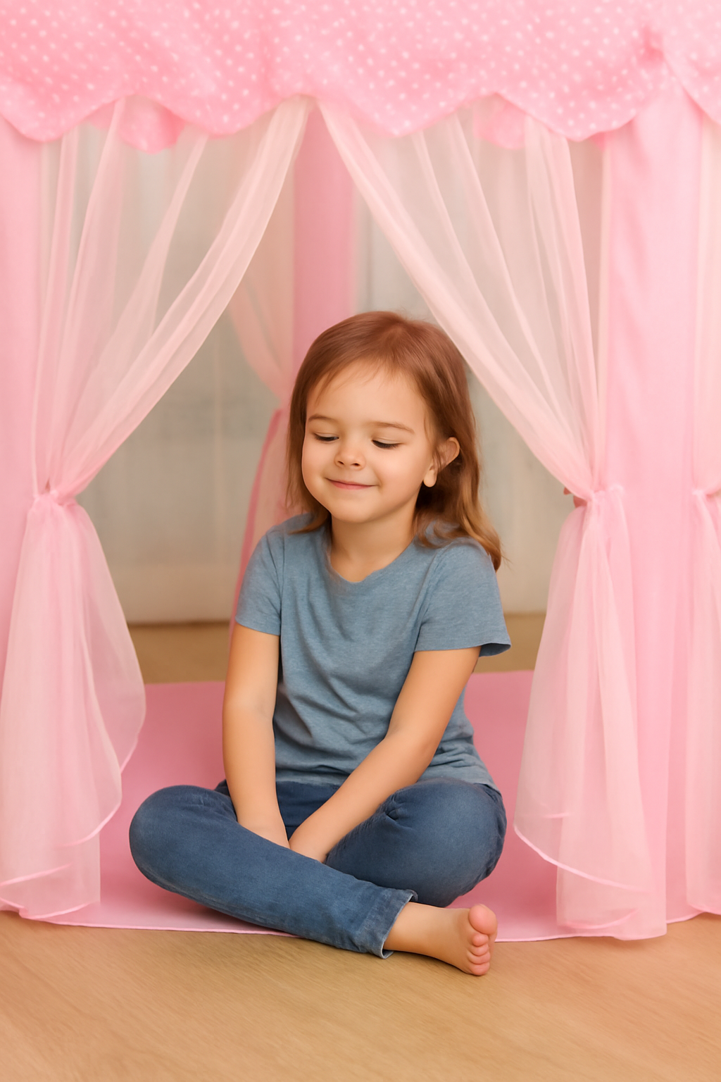 Pink Princess Castle Kids Play Tent, Children Playhouse