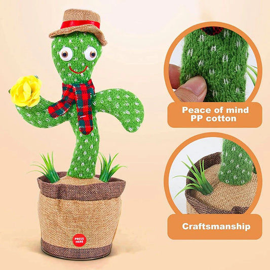 Dancing Cactus Toy – Singing & Talking Plush with 120 Songs